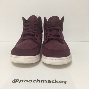 AIR JORDAN 1 MID BG "BORDEAUX" | Sz 5.5Y or 7 WMN